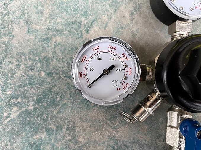 CGA580 Beer Nitrogen Regulator Nitrogen Coffee Kegerator Regulator Dual Gauge - Image 4