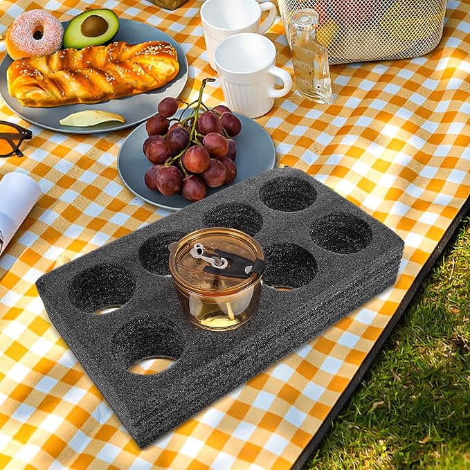 GANAZONO 2 Pcs Drink Carrier Tray Pearl Cotton Cup Holder - Image 5