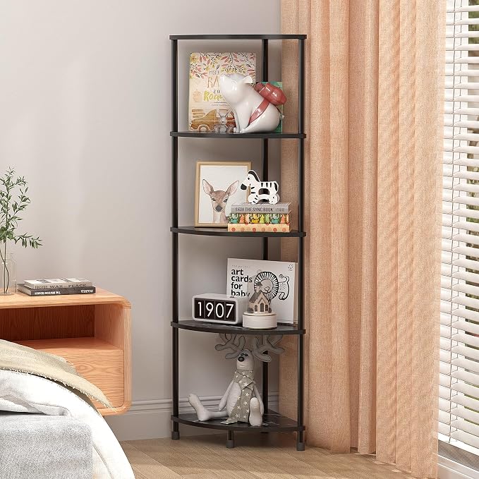 Book Shelf Corner Shelf, 5 Tier Corner Bookshelf Display - Image 4