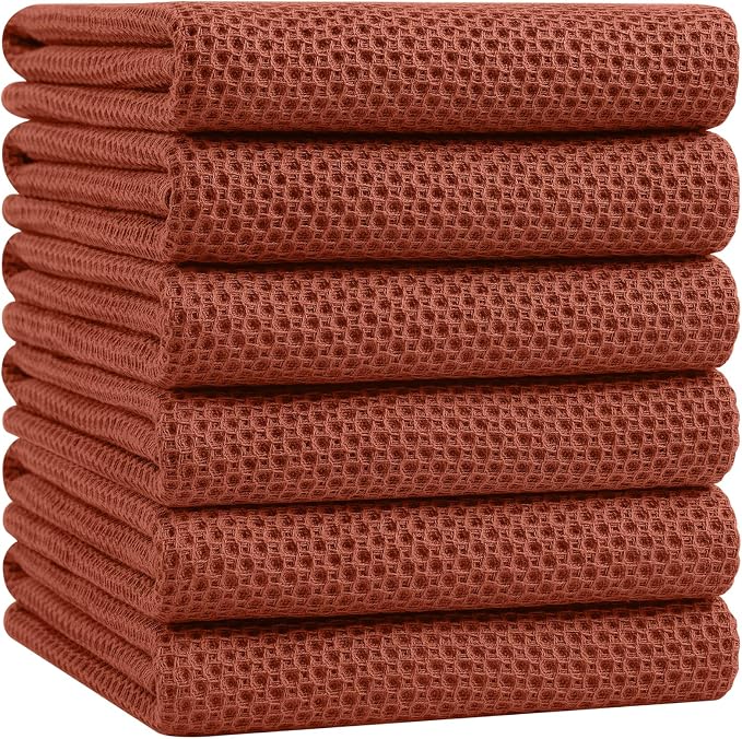 Homaxy 100% Cotton Oversized Waffle Weave Kitchen Dish Towels, Ultra Soft by Homaxy