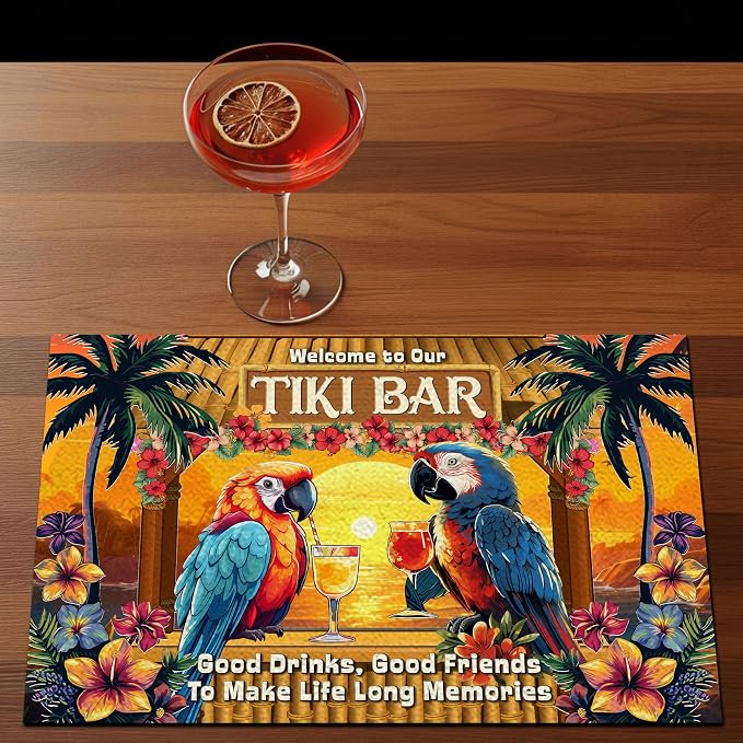 THUYPT Personalized Tiki Bar Mat, Dish Drying Mat - Image 4