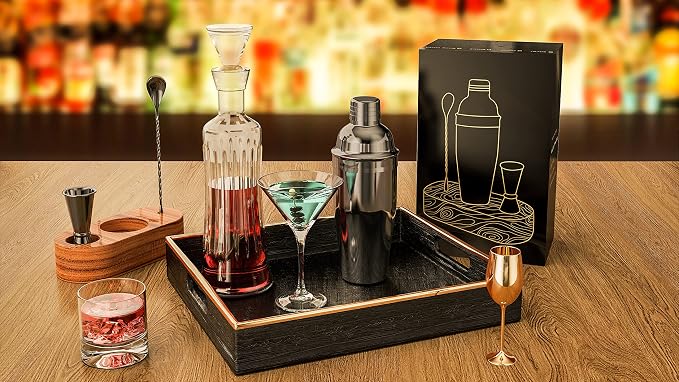 LUCKYGOOBO Cocktail Shaker Set, 24 oz Martini Shaker, Bartender Kit - Image 6