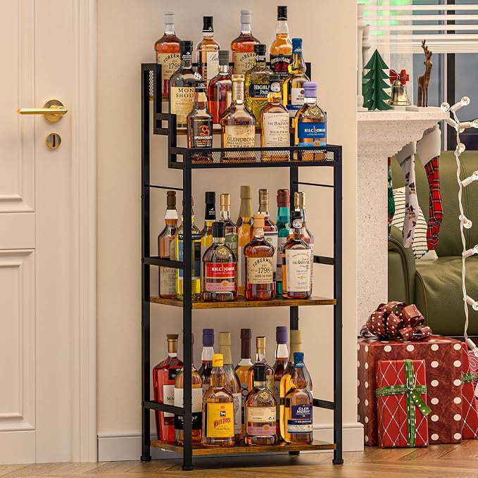 5-Tier Trapezoidal Liquor Cabinet Bar by Unknown