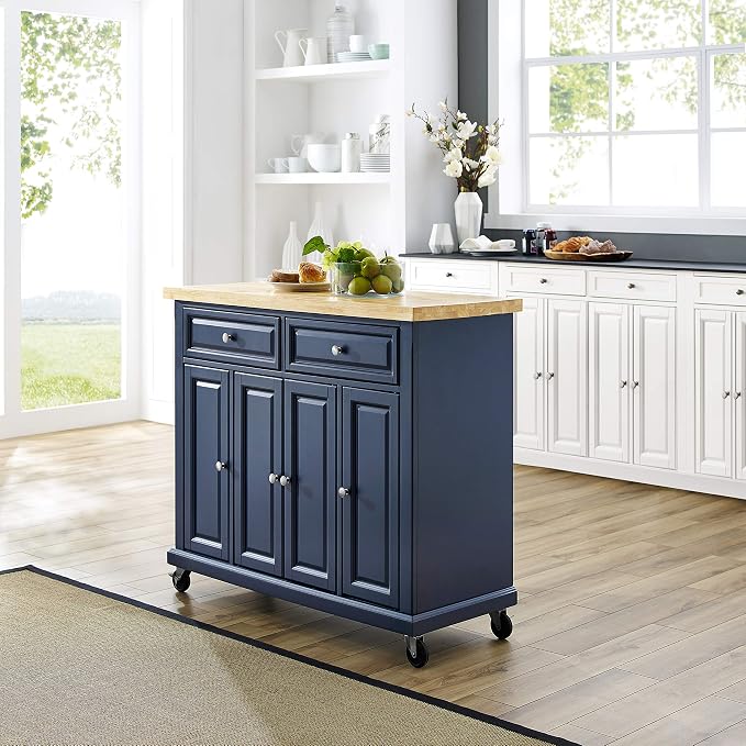 Crosley Furniture Madison Madison Rolling Kitchen Island Cart, Microwave Stand - Image 15