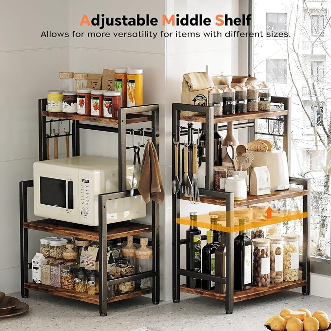 Kitchen Countertop Organizer, 3 Tier Large Spice Rack Organizer - Image 2