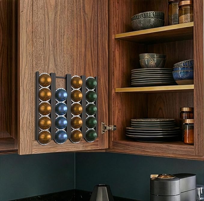 Adhesive Coffee Pod Holder for Nespresso VertuoLine, Holds 20 Capsules - Image 6