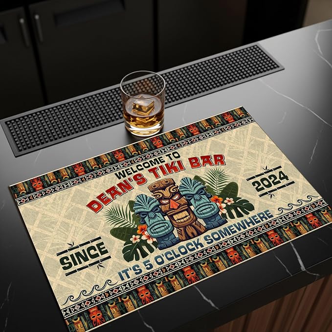 THUYPT Personalized Tiki Bar Mat, Dish Drying Mat - Image 5