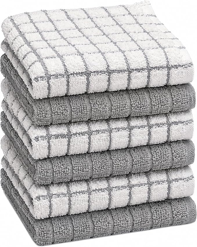 Bumble Dish Cloths | 12” x 12” | 100% Cotton Kitchen Towels | 405 GSM | Soft by BumbleTowels