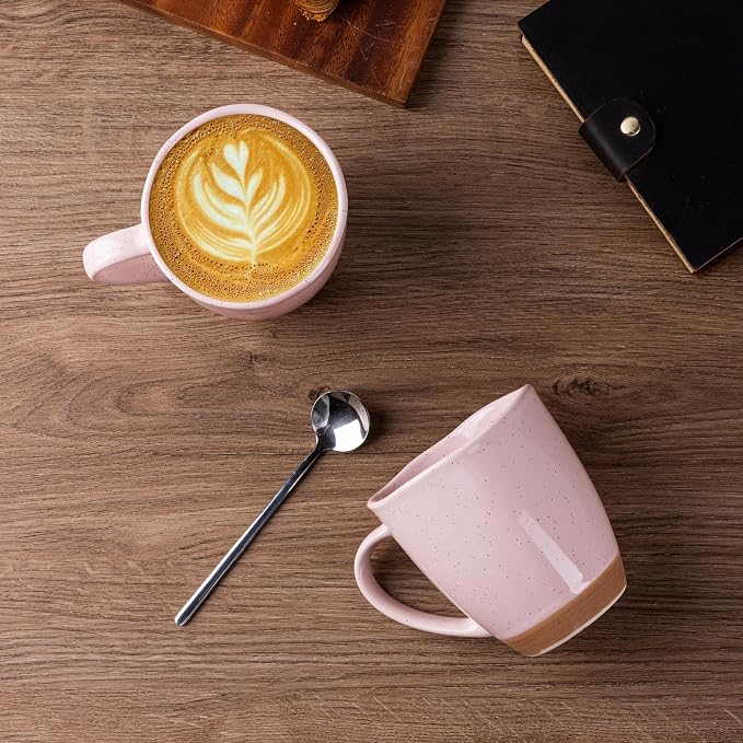 AmorArc 12oz Ceramic Coffee Mugs set of 6, Stylish Coffee Mugs - Image 3