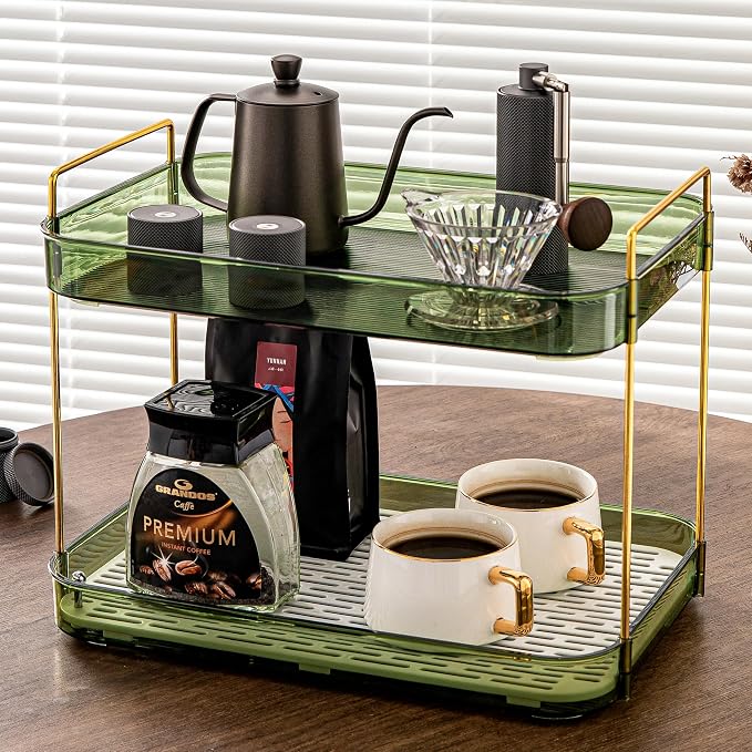Coffee Bar Accessories, Station Organizers, Large Capacity Storage by YCIADONE