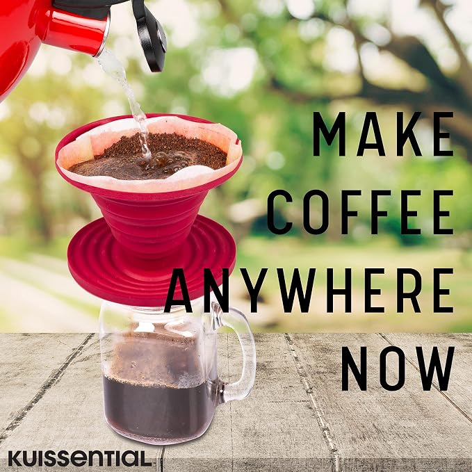 Kuissential SlickDrip Pour Over Coffee Dripper-Collapsible, Reusable Silicone - Image 2