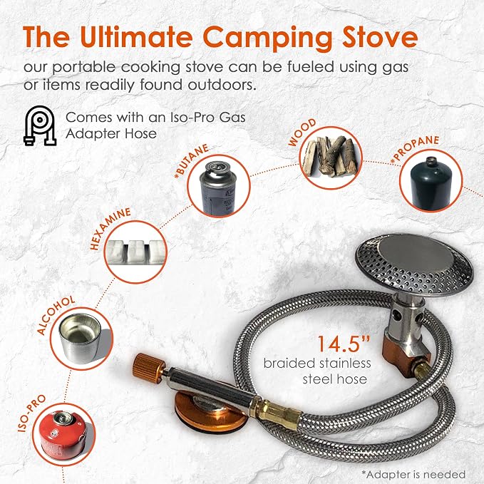 nCamp Kitchen to Go 5 Piece Bundle, Portable Compact Multi-Fuel Burning Camping - Image 4
