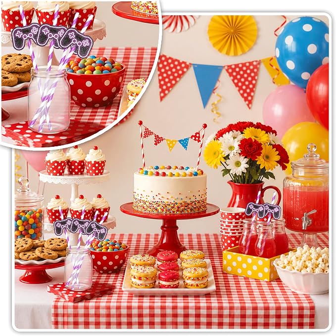 Game Console Themed Straws, Drinking Straw, Disposable Straw, Party Supplies - Image 4