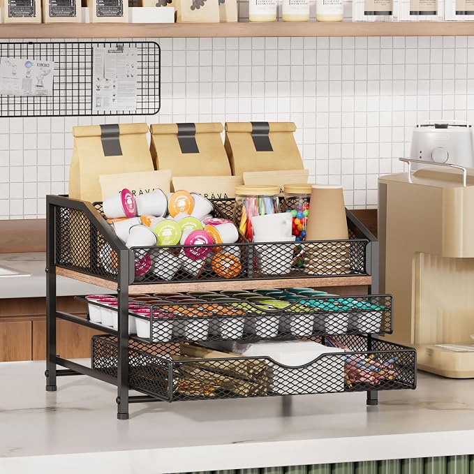 Coffee Bar Organizer for Countertop, Coffee Station Organizer - Image 6
