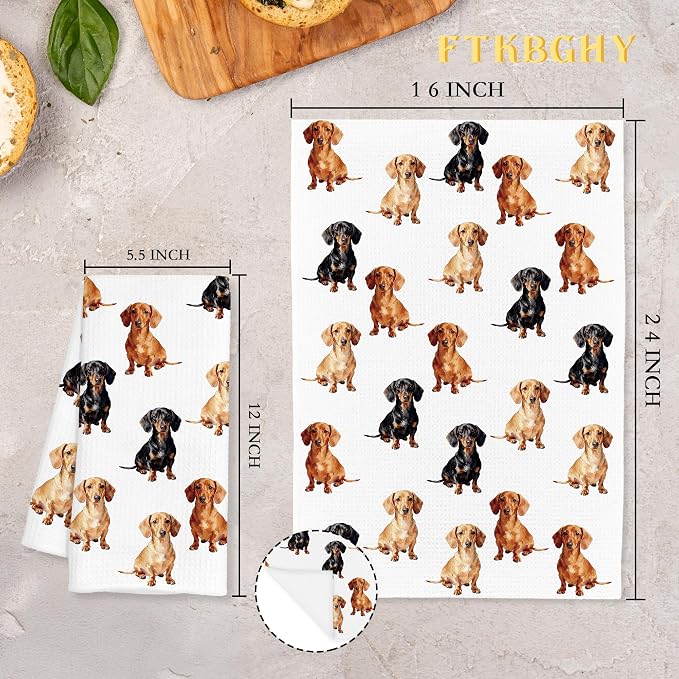 Dachshund Kitchen Towels, Weiner Dog Gifts - Image 7