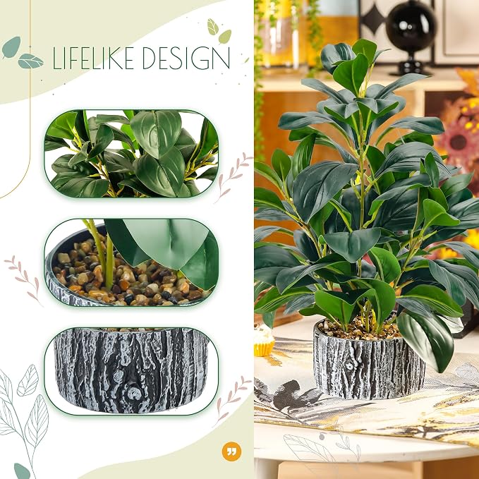 Der Rose 2 Pack Fake Plants Artificial Plants Indoor - Image 4