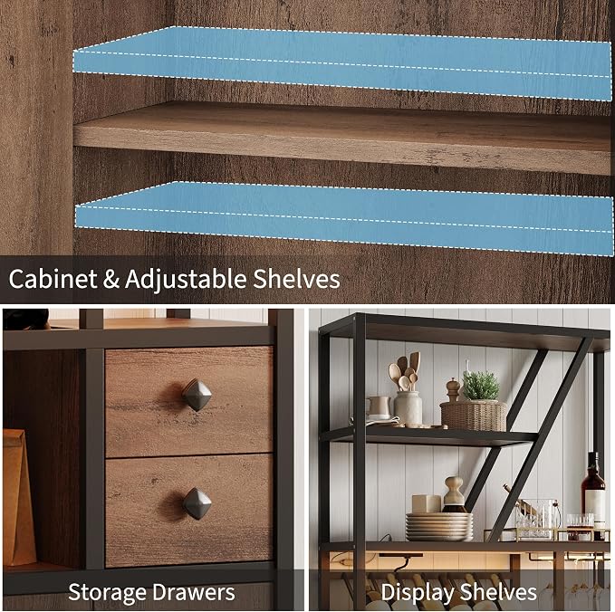 Garvee Modern Tall Bar Cabinet - Image 3