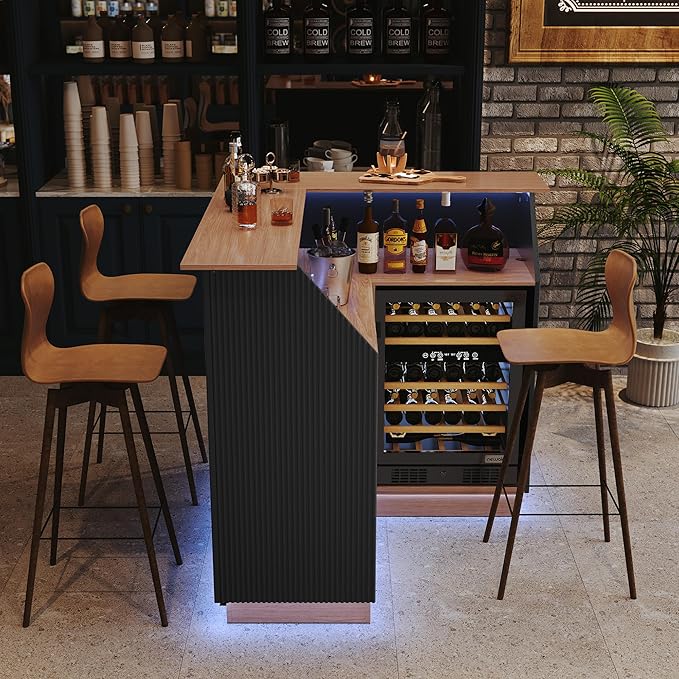 ARTPOWER L Shaped Home Bar Cabinet - Image 3