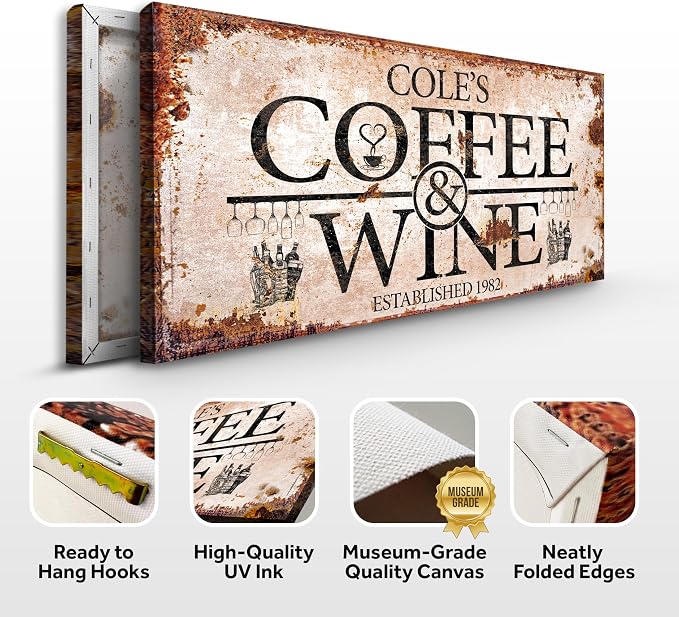 TAILORED CANVASES Custom Coffee Bar Sign - Image 2