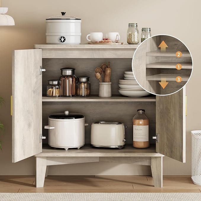Xixini Fluted Sideboard Buffet Cabinet - Image 4