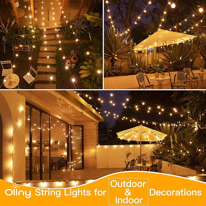 Ollny 50FT Outdoor String Lights, Waterproof Connectable Shatterproof Outside - Image 6