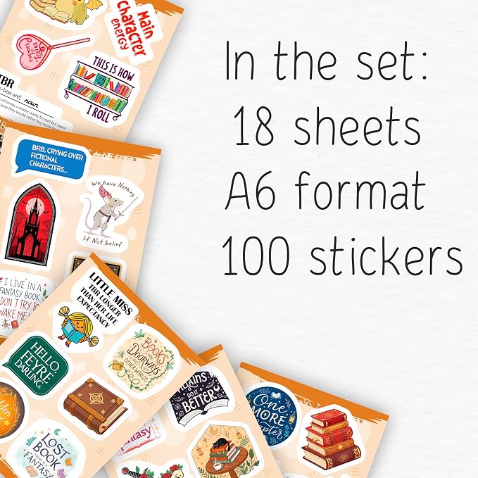 100Pcs Fantasy Book Stickers for Kindle Adult - Image 2