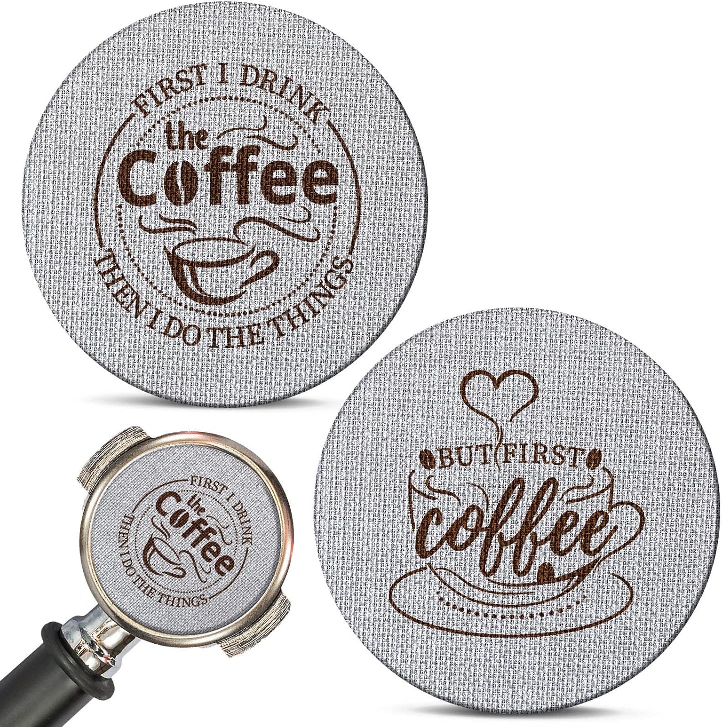 Yaomiao 2 Pieces 58.5mm Espresso Puck Screen, 1.7mm Thickness 150 Micrometre Reusable Barista Espresso Screen Stainless Steel Coffee Filter Mesh Plate for Bottomless Portafilter Filter Basket