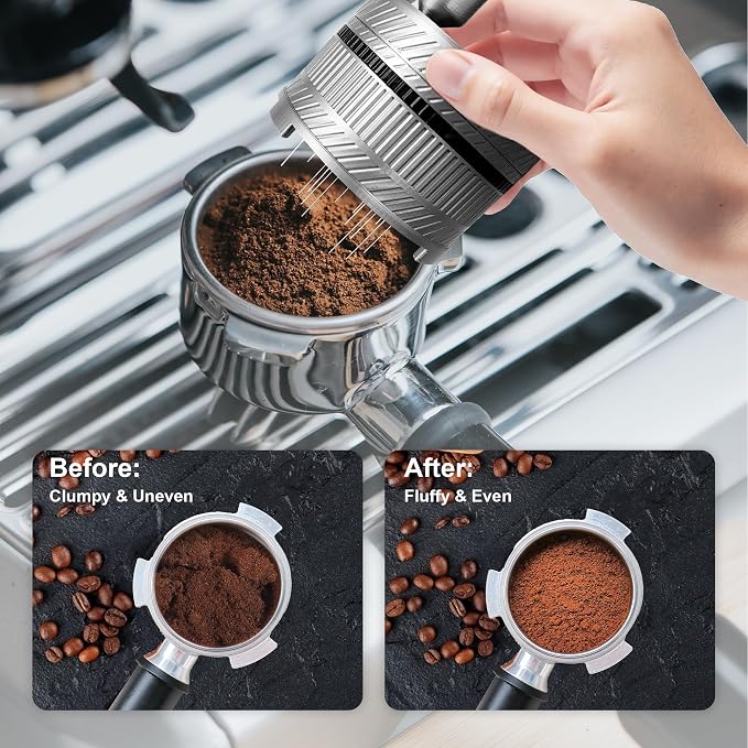 ShanSon WDT Espresso Tool with Brush Base Coffee Powder Distributor Needle WDT - Image 3