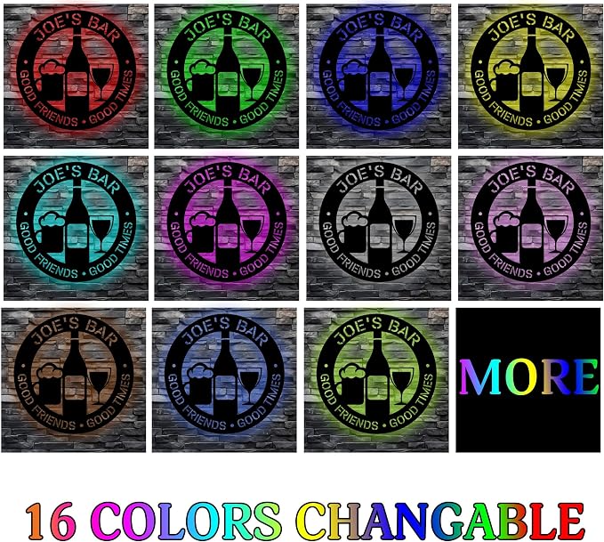 Cocktail Bar Signs, Personalized Beer Signs, Bar Décor, Man Cave Custom Gift - Image 7