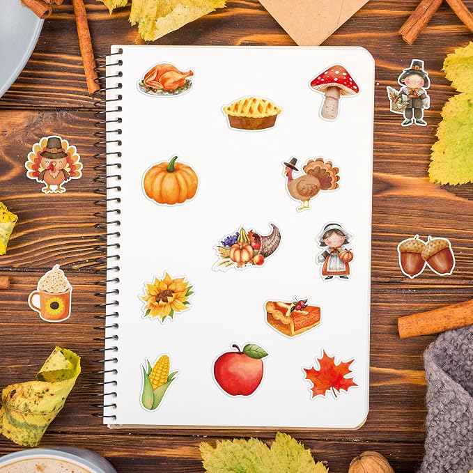 Haooryx Thanksgiving Watercolor Sticker Roll - Image 5