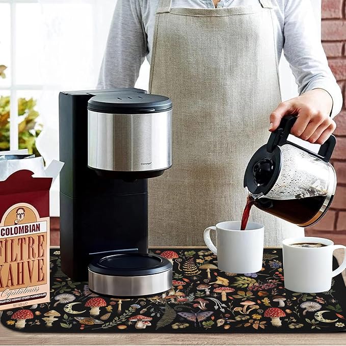 Dish Drying Mat Kitchen Countertop, Super Absorbent Coffee Bar Mat - Image 8