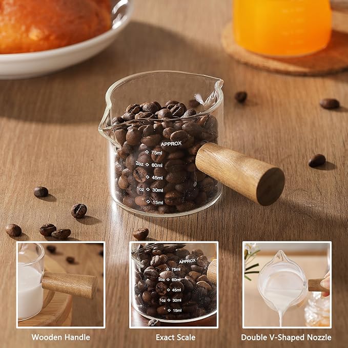 VRUIFA 2 Pack Measuring Cups, Espresso Shot Glass - Image 3