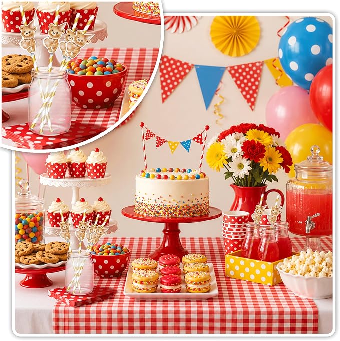 Disposable Bear Drinking Straws, Woodland Baby Party Supplies, Birthday Party - Image 4