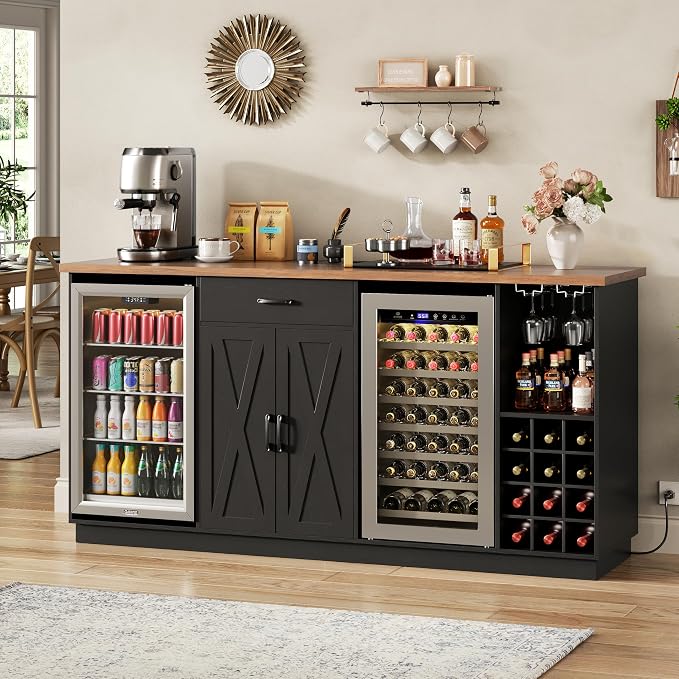 78.74" Large Coffee Bar Cabinet - Image 6