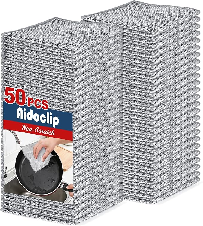 Aidoclip Non-Scratch Steel Wool Dishcloth by Aidoclip