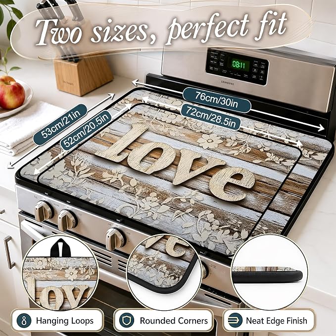 Multi-Design Stove Top Cover for Glass/Electric Stoves, 3-in-1 Counter - Image 2