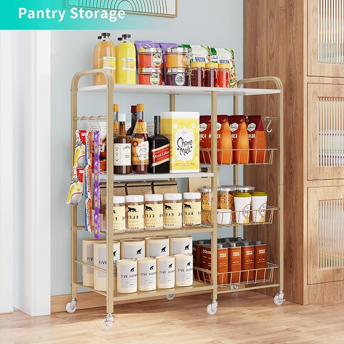 HapiRm Rolling Kitchen Microwave Cart - Image 4