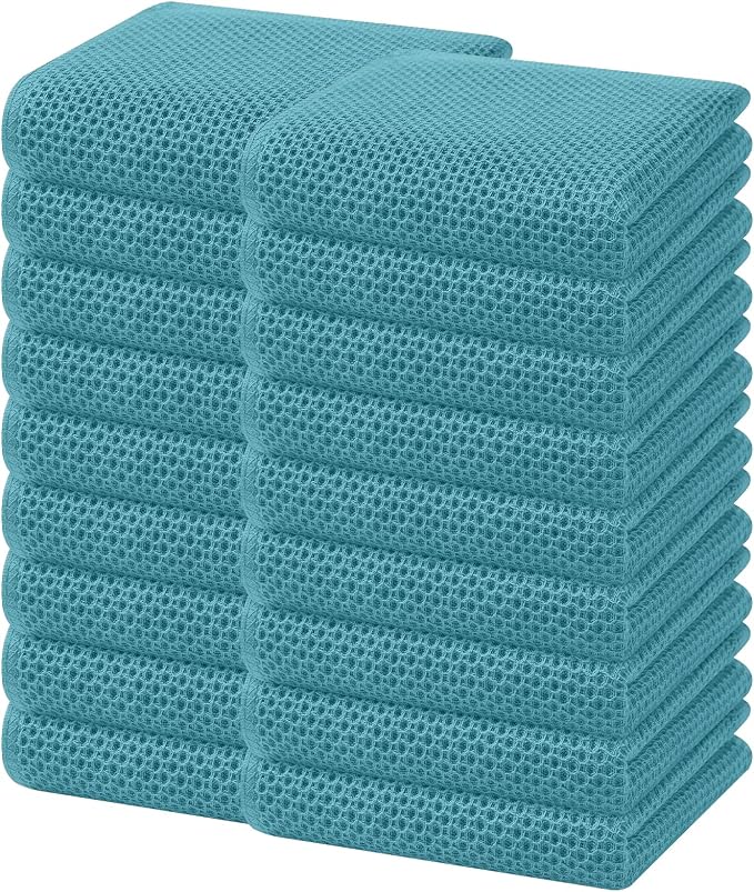 Homaxy 100% Cotton Waffle Weave Kitchen Dish Towels, Ultra Soft Absorbent Quick by Homaxy