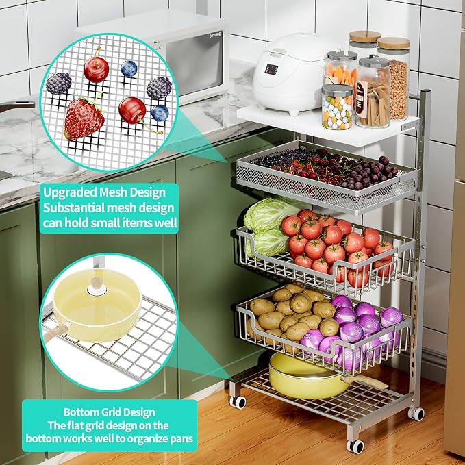 HapiRm Fruit Basket Kitchen Cart - Image 4