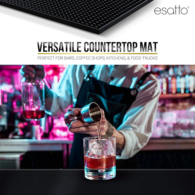 Esatto 6” x 12” Professional Bartender Mat, Useful in Kitchens, Coffee Shops - Image 5