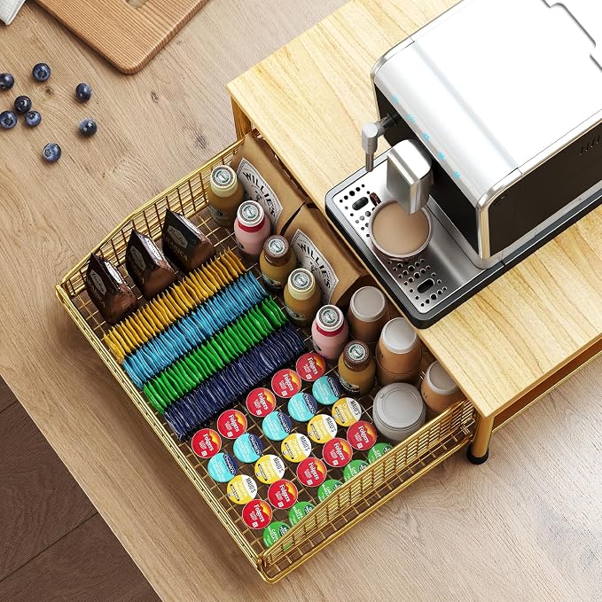 Funecy Coffee Pod Drawer Holder, Coffee Machine Storage Rack, Home Kitchen - Image 6