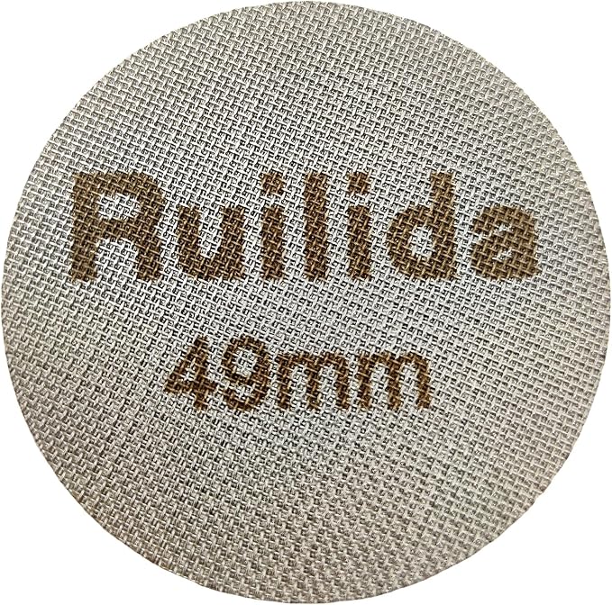 Espresso Puck Screen 49mm, Reusable 1.7mm Thickness 150μm 316 Stainless Steel by Ruilida