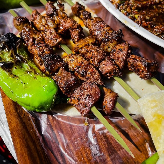 BambooMN Flat Sticks Bamboo Kebab Food Drink Skewers - Image 9