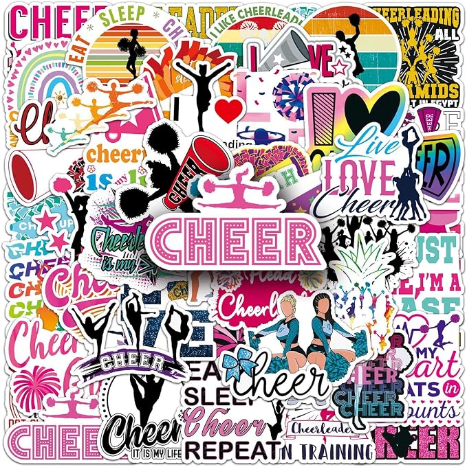 50Pcs Cheerleading Stickers, Waterproof Vinyl Cheer Stickers - Image 6