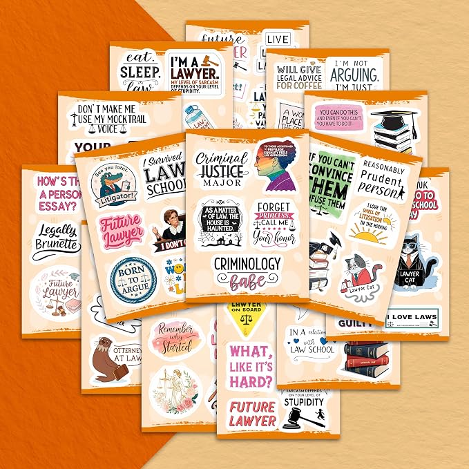 100Pcs Law Stickers for Laptop, Lawyer Stickers - Image 5