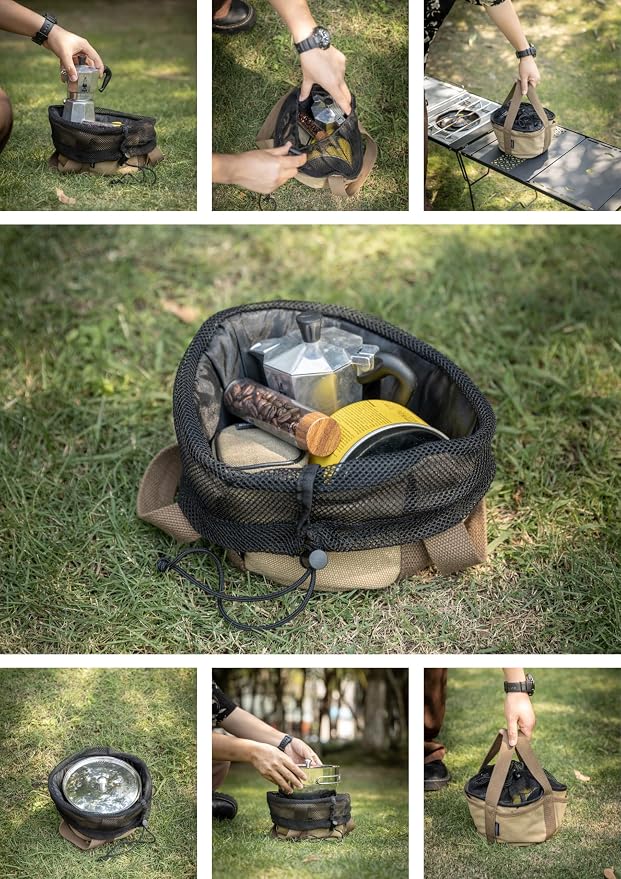 CAMPINGMOON Dutch Oven Bag 24oz Canvas Cast Iron Carry Case - Image 5