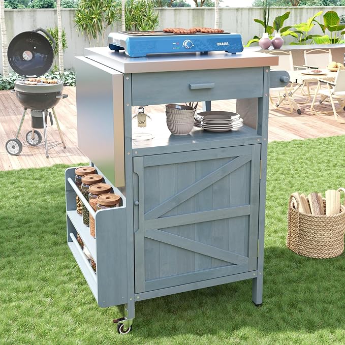 Merax 40.5" Outdoor Kitchen Island - Image 4