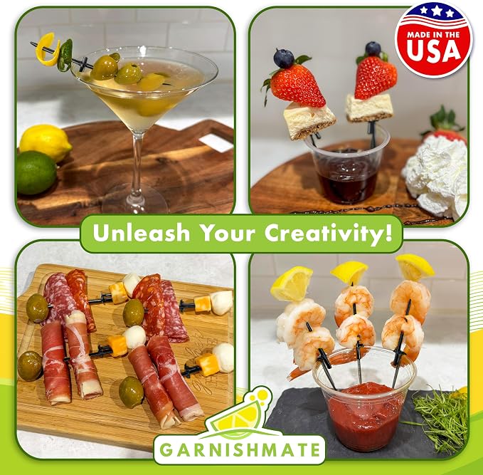 Garnishmate PACK OF 100 Clip On Garnish Holder Pick Cocktail Accessory - Image 5