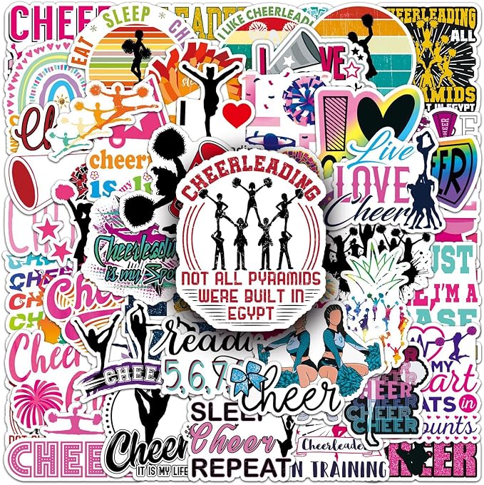 50Pcs Cheerleading Stickers, Waterproof Vinyl Cheer Stickers - Image 7