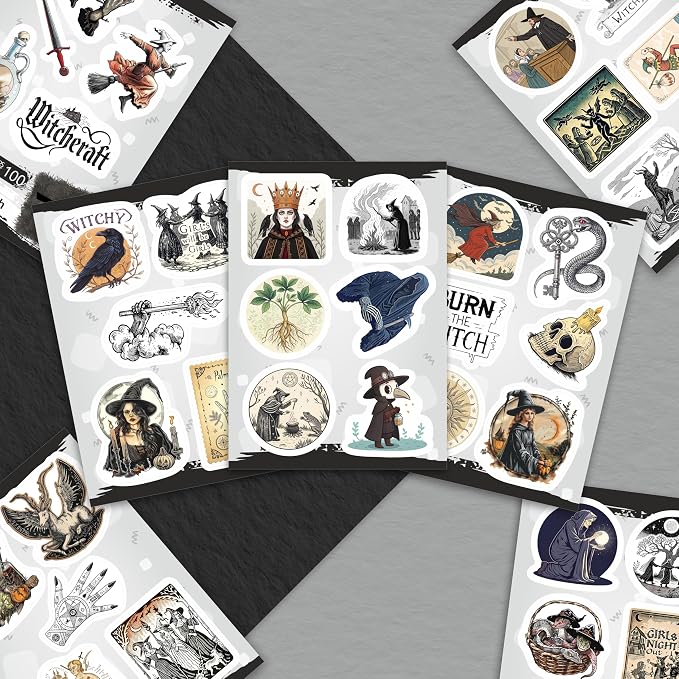 100Pcs Medieval Witch Stickers, Witchy Decals - Image 7